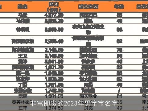 非富即贵的2023年男宝宝名字