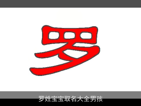 罗姓宝宝取名大全男孩