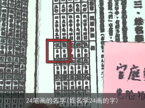 24笔画的名字(姓名学24画的字)
