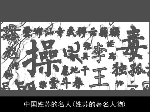 中国姓苏的名人(姓苏的著名人物)
