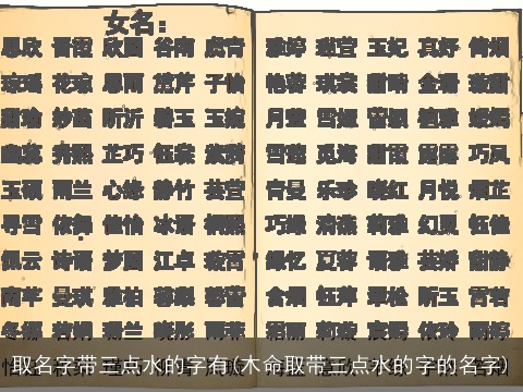 取名字带三点水的字有(木命取带三点水的字的名字)
