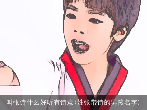 叫张诗什么好听有诗意(姓张带诗的男孩名字)