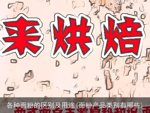 各种面粉的区别及用途(面粉产品类别有哪些)