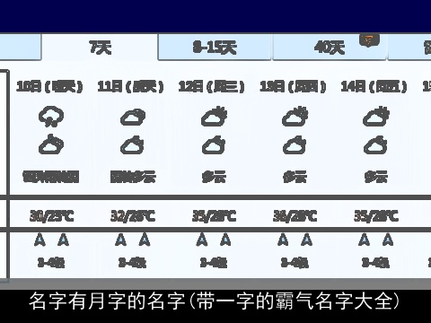 名字有月字的名字(带一字的霸气名字大全)