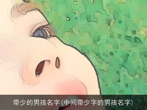 带少的男孩名字(中间带少字的男孩名字)