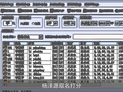 杨泽源取名打分