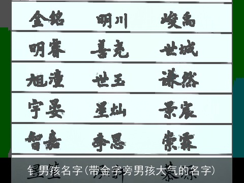 钅男孩名字(带金字旁男孩大气的名字)