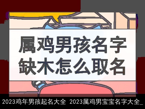 2023龙年男孩起名大全 2023属鸡男宝宝名字大全_