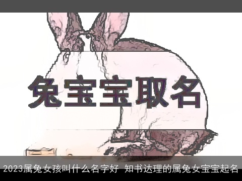 2023属兔女孩叫什么名字好 知书达理的属兔女宝宝起名