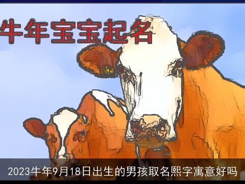 2023牛年9月18日出生的男孩取名熙字寓意好吗