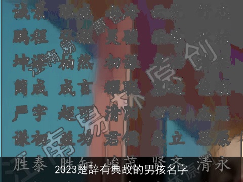 2023楚辞有典故的男孩名字