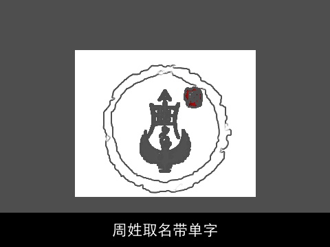 周姓取名带单字