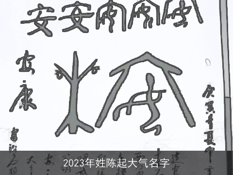 2023年姓陈起大气名字