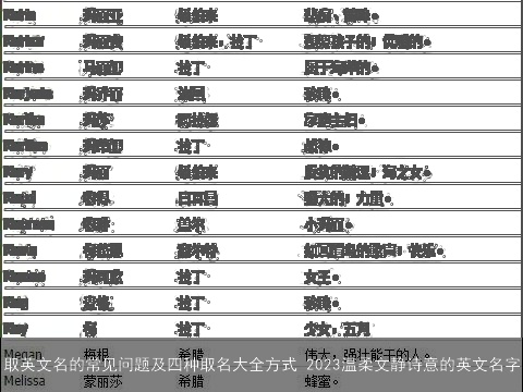 取英文名的常见问题及四种取名大全方式 2023温柔文静诗意的英文名字