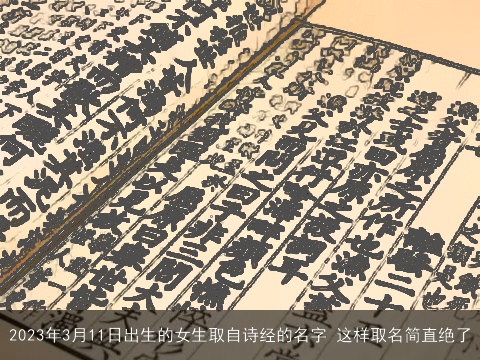 2023年3月11日出生的女生取自诗经的名字 这样取名简直绝了