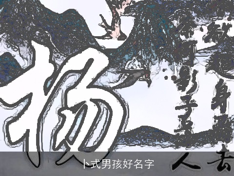 卜式男孩好名字
