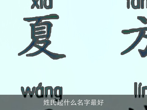 姓氏起什么名字最好