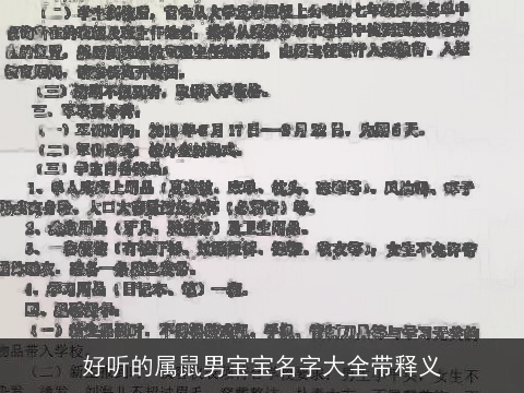 好听的属龙男宝宝名字大全带释义