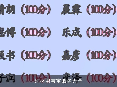 姓林男宝宝取名大全