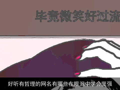 好听有哲理的网名有哪些在眼泪中学会坚强