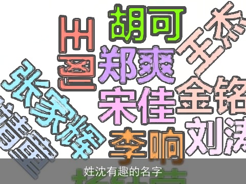 姓沈有趣的名字