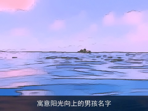 寓意阳光向上的男孩名字