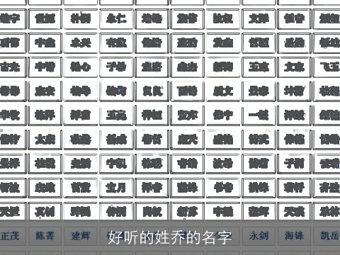 好听的姓乔的名字