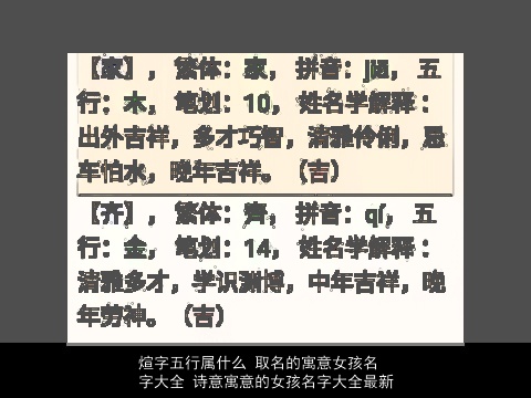 煊字五行属什么 取名的寓意女孩名字大全 诗意寓意的女孩名字大全最新