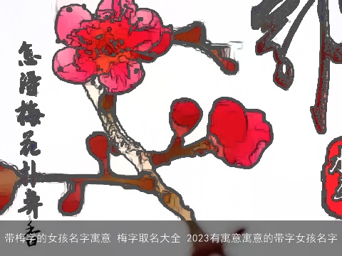 带梅字的女孩名字寓意 梅字取名大全 2023有寓意寓意的带字女孩名字