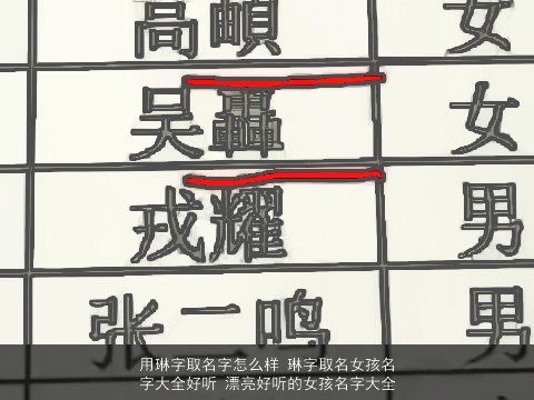 用琳字取名字怎么样 琳字取名女孩名字大全好听 漂亮好听的女孩名字大全