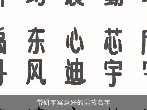 带研字寓意好的男孩名字