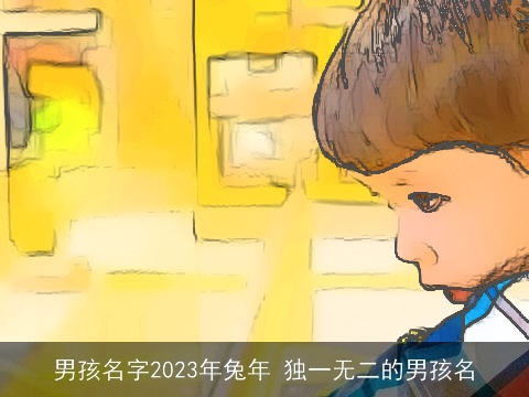 男孩名字2023年兔年 独一无二的男孩名