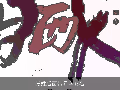 张姓后面带易字女名
