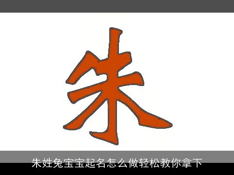 朱姓兔宝宝起名怎么做轻松教你拿下