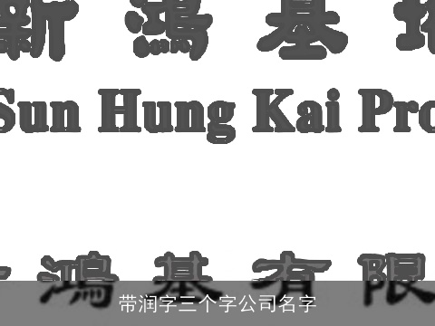 带润字三个字公司名字