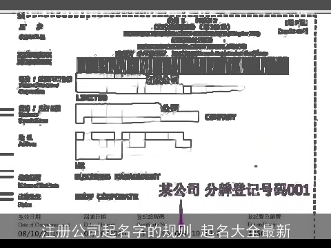 注册公司起名字的规则 起名大全最新
