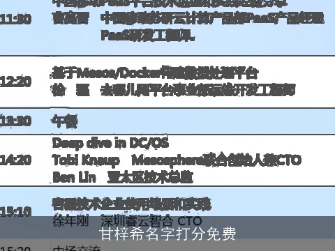 甘梓希名字打分免费