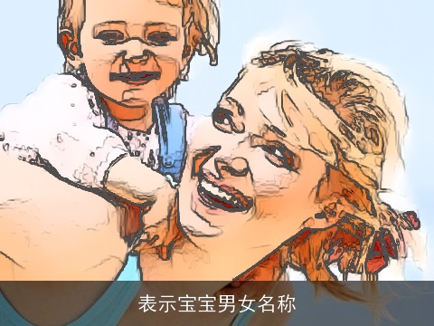 表示宝宝男女名称