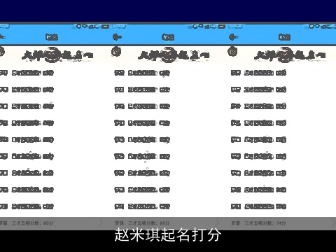 赵米琪起名打分