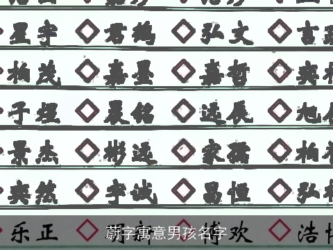 蔚字寓意男孩名字