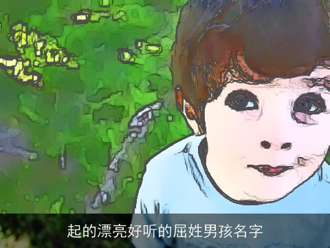 起的漂亮好听的屈姓男孩名字