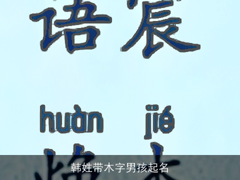 韩姓带木字男孩起名
