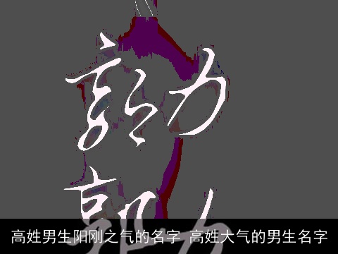 高姓男生阳刚之气的名字 高姓大气的男生名字