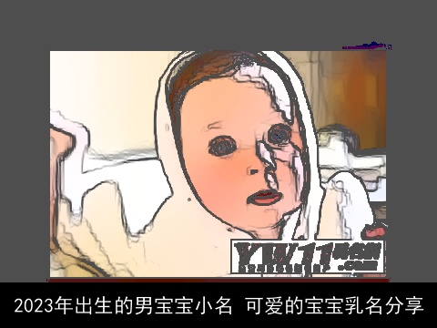 2023年出生的男宝宝小名 可爱的宝宝乳名分享