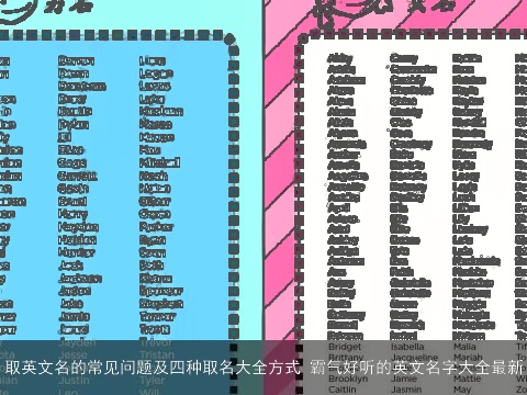 取英文名的常见问题及四种取名大全方式 霸气好听的英文名字大全最新