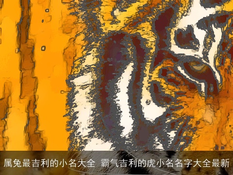 属兔最吉利的小名大全 霸气吉利的虎小名名字大全最新