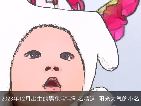 2023年12月出生的男龙宝宝乳名精选 阳光大气的小名