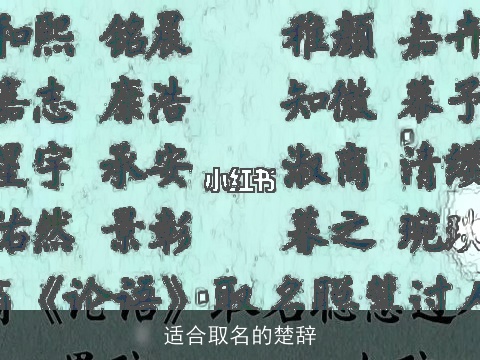 适合取名的楚辞