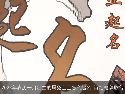2023年农历一月出生的属龙宝宝怎么起名 诗经楚辞取名