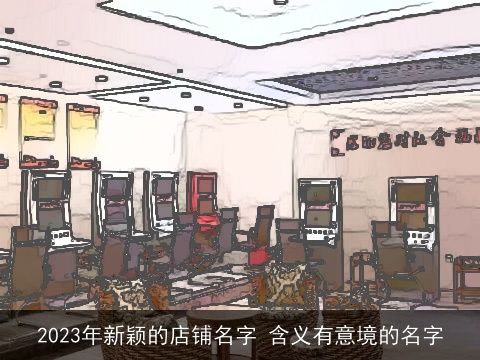 2023年新颖的店铺名字 含义有意境的名字